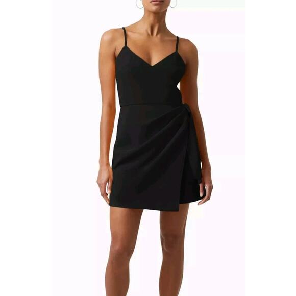 NWT French Connection Dress S/6 Whisper Bow Envelope Sleeveless Black Cocktail - Picture 1 of 8